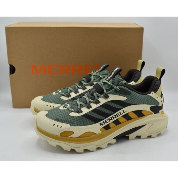 Merrell Women 11 MOAB Speed 2 GTX Gore-Tex Green Waterproof Trail Running Shoes - Picture 1 of 13
